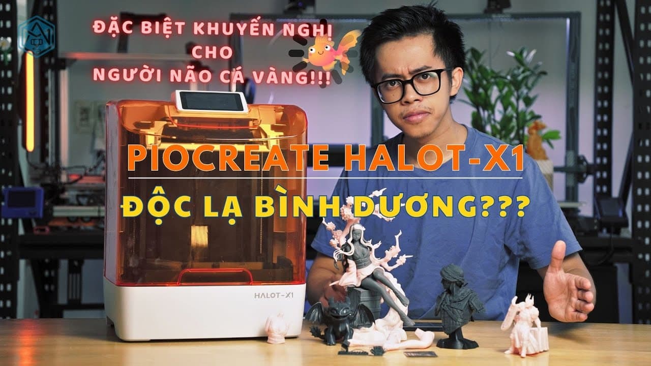 REVIEW MÁY IN 3D RESIN PIOCREATE HALOT X1 - Đập hộp, đánh giá và cảm nhận sau 1 tháng sử dụng