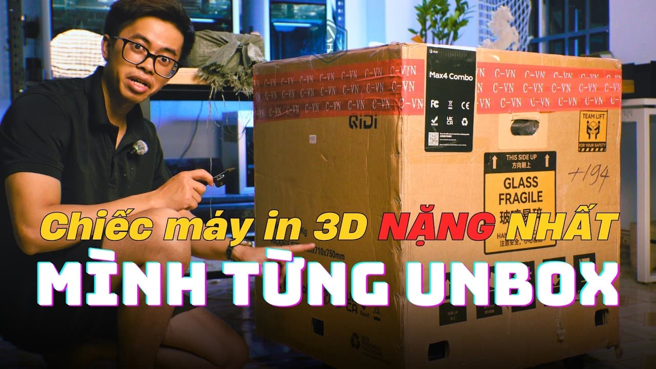 QIDI Max 4 – Unboxing & 1ST Impression – Máy in 3D FDM Core XY, buồng in kín có khổ in khủng nhất