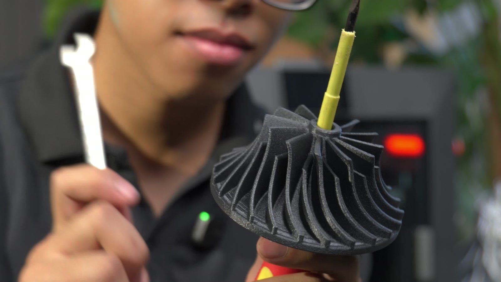 Impeller printed in PPS-CF