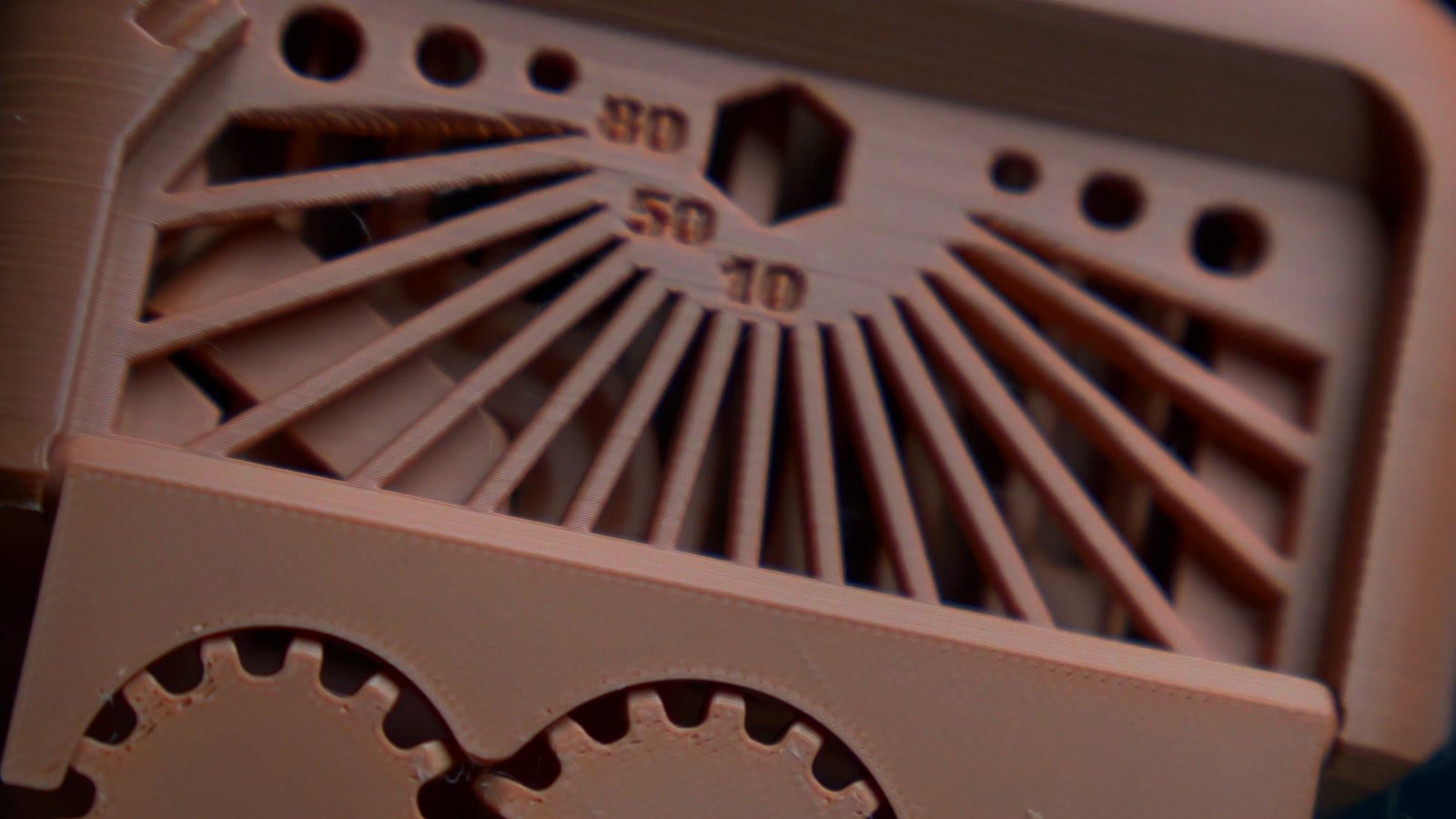 PLA+ torture test: overhang ladder and gears