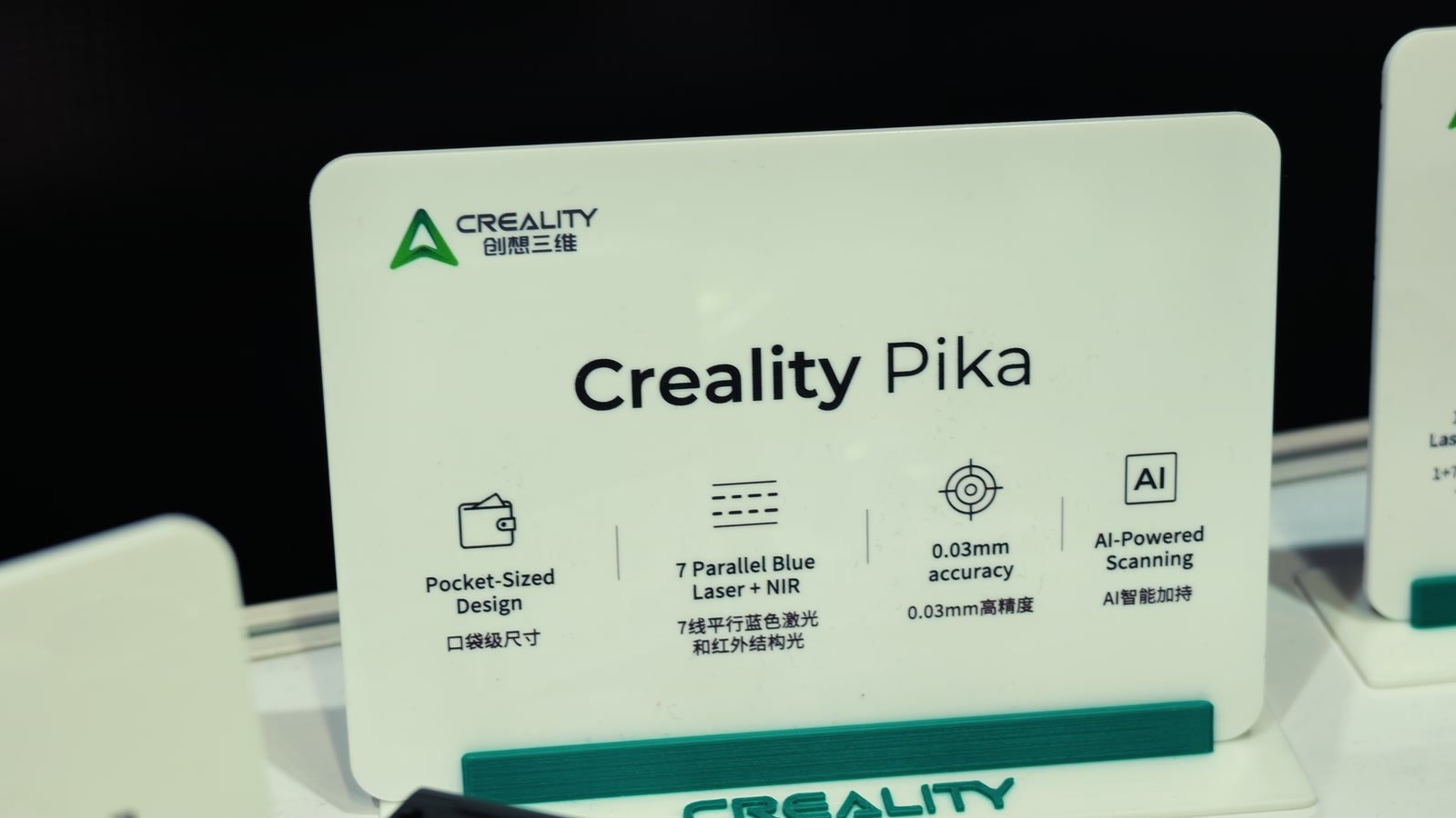Bảng giới thiệu máy scan Creality Pika
